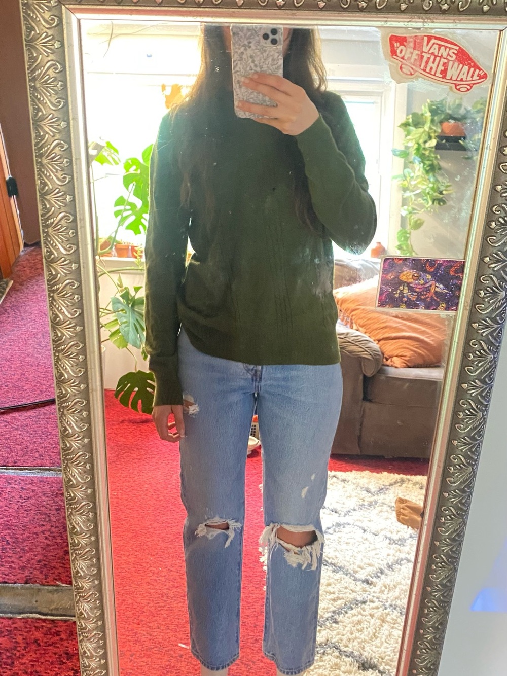 Olive Green Crewneck Sweater